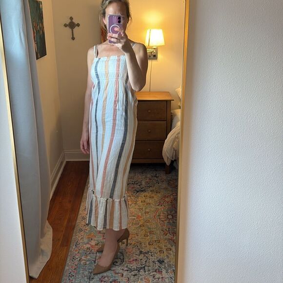 O’Neill Dress Womens Small‎ Stripe Midi - Picture 1 of 7